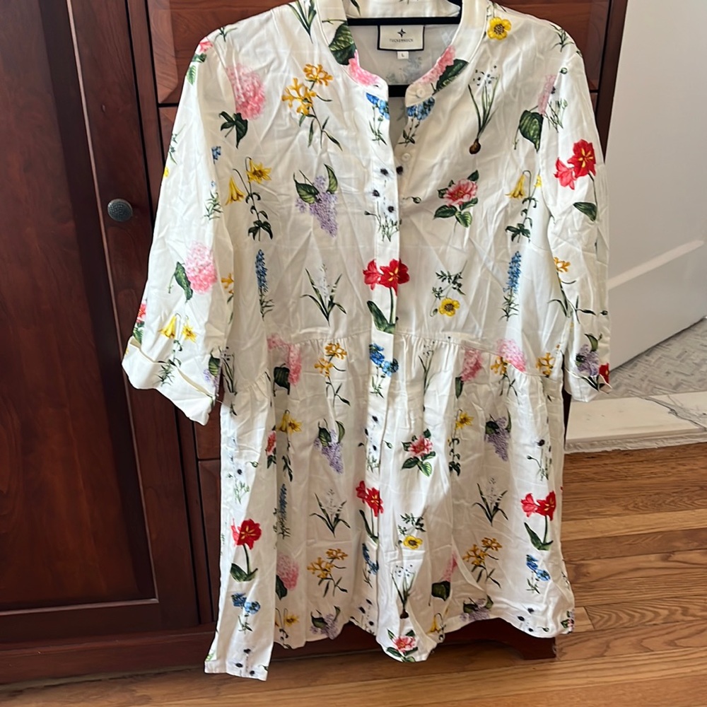 Tuckernuck | Fresh Buds Royal Shirt Dress Size L